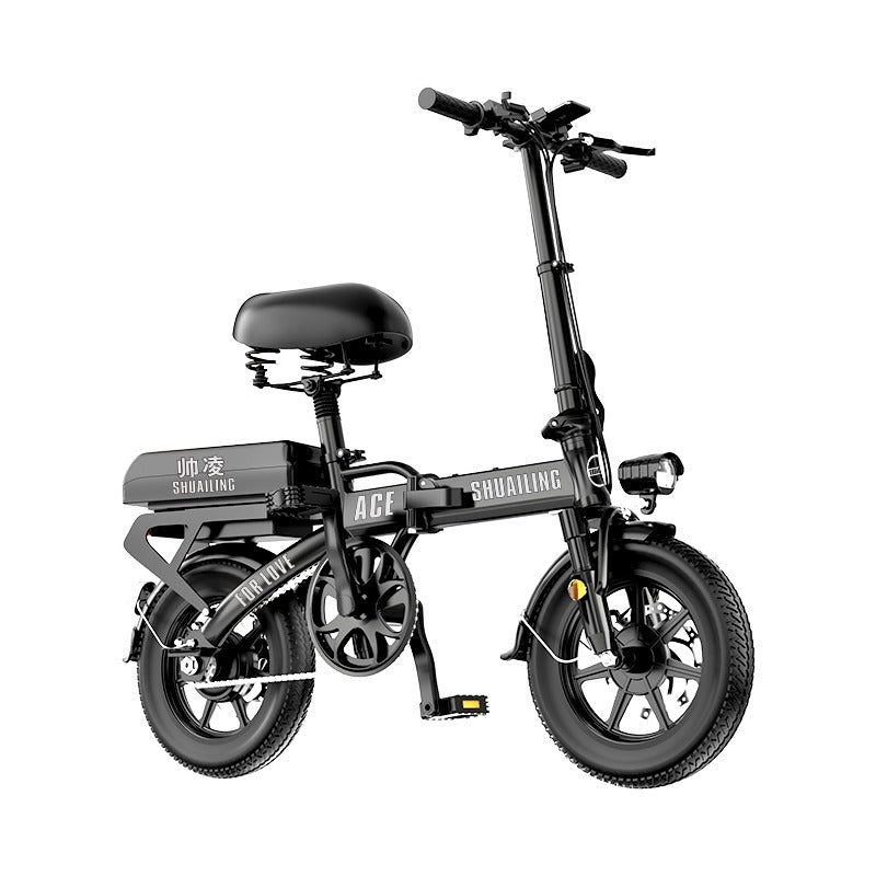 48V fast folding mountain bicycle aluminum alloy 18650 lithium battery 14 inch high speed E-bike