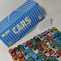 48pcs Pull Back Car Set with Garage Storage Box - Friction-Powered Racing Toy Car