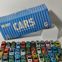 48pcs Pull Back Car Set with Garage Storage Box - Friction-Powered Racing Toy Car
