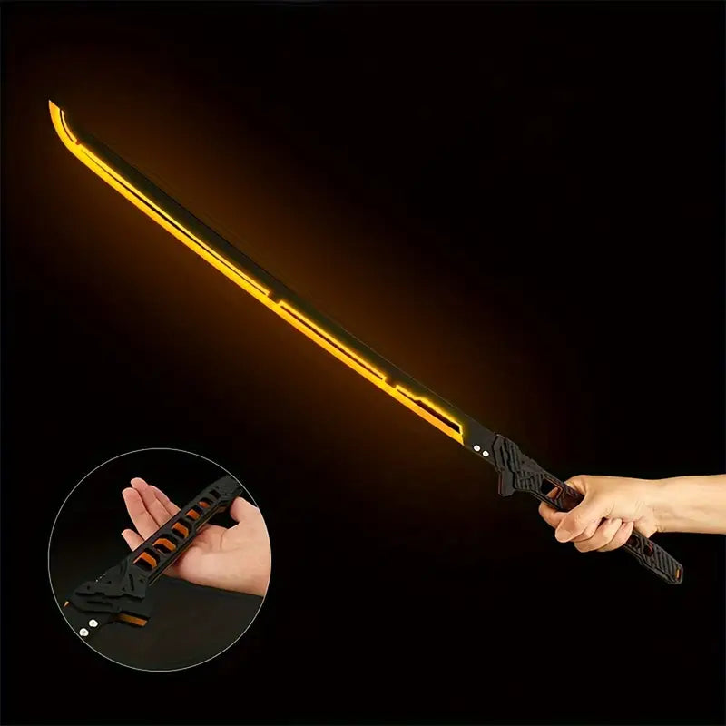 LED-Illuminated Samurai Sword Replica, 80cm/31.49inch, Acrylic Cyberpunk Katana, Cool And Handsome Style, with Light-Up Feature, for Cosplay, Party Decoration, and Photography Props