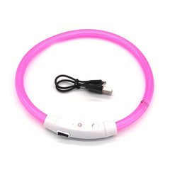 Stay Safe at Night with a USB Charge Glowing Collar - Adjustable and Bright for Maximum Visibility