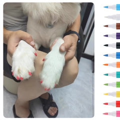 12-color Pet Nail Art Pen Dog Opague Nail Marking Graffiti Pen Water-based Pet Nail Art Pen - Pet Nail Graffiti Tool - Easy-to-use Non-toxic Pet Grooming Supplies