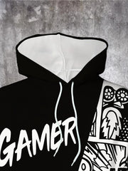 Men's Casual Hooded Sweatshirt for Autumn and Winter, Fashionable Long Sleeve Outerwear for Daily Outdoor Wear