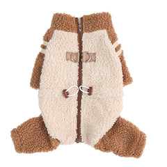 Autumn and Winter Thickened Four-Legged Double-Sided Zipper Pet Dog Clothing