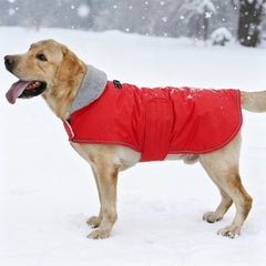Thickened Dog Jacket - Heavy-Duty Winter Coat with Reflective Stripes, Full-Zip Closure, Adjustable Straps & Padded Collar - Warm for cold Weather Outerwear for Small/Medium, Large Dogs - Durable Polyester Pet Clothes, Dog Winter Clothes