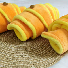 Durable Plush Croissant Dog Toy with Treat Dispenser - Interactive Hide & Seek Anxiety Relief Toy for Medium Dogs, Chew-Resistant Soft Plush Material & Realistic Design for Mental Stimulation & Playtime Fun, Interactive Dog Toy | Playful Pet Toy | Plush D