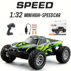 [RC Car] High-speed 1:32 RC Car | Top Speed 20km/h, 2.4Ghz All-terrain Off-road Electric Toy Car - Ideal Gift for Boys And Girls, Christmas Gift, USB Rechargeable, Available in Orange/Blue/Green