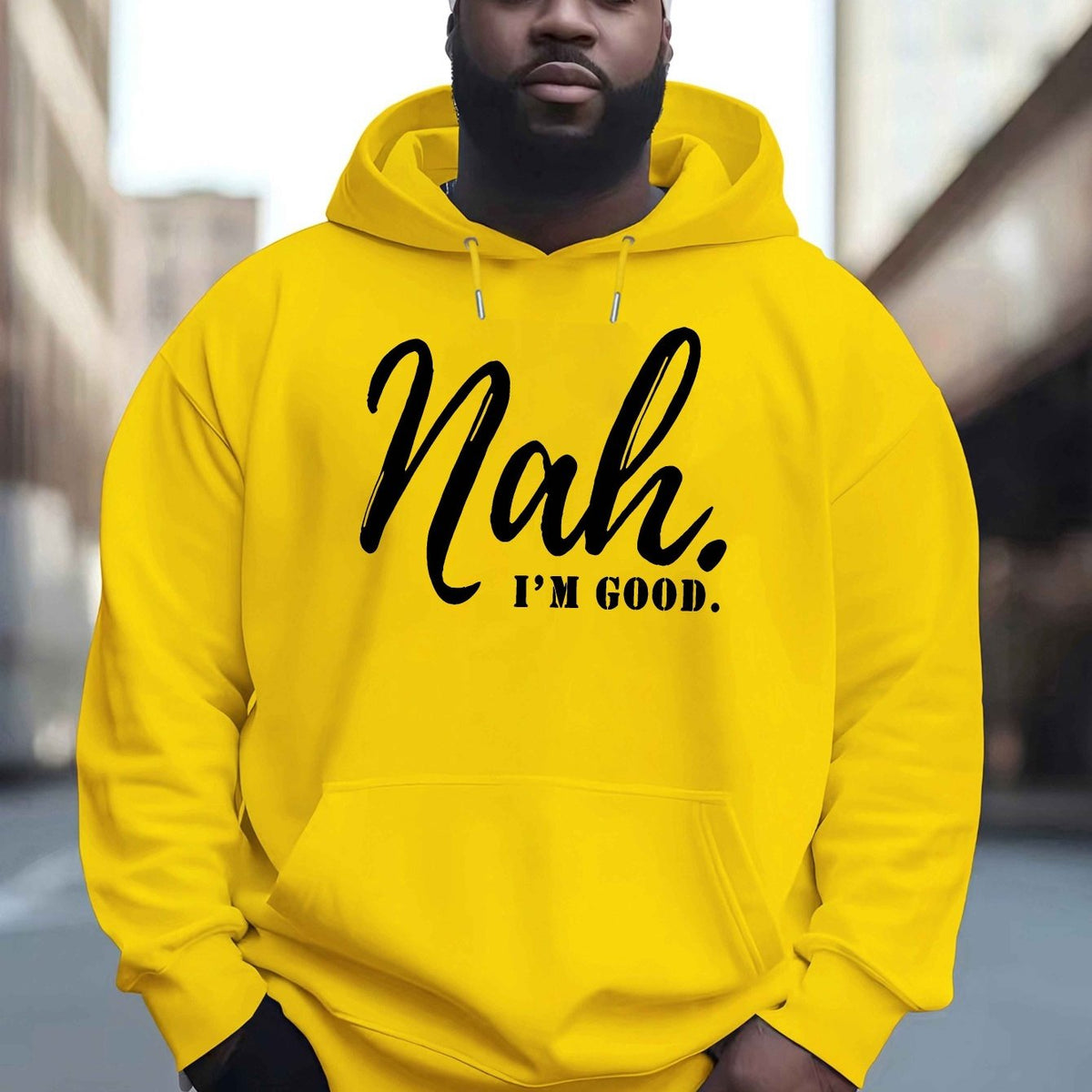 nah i m good 2024 New Printed Autumn and Winter Plush Youth Versatile Spring and Autumn Style Plus Dalian Hat Fashion Brand Sweater