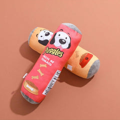[Dog Toy] 1pc Potato Chip Bucket Shaped Plush Chew Toy - Tear-Resistant Soft Chew-Proof Dog Toy, Safe for teething, Interactive play, Indoor/Outdoor use - Ideal for Puppies, Small Dogs - Durable Pet Chew Toy, Playful Design, Tearresistant Material