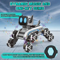 2025 New upgrade 2.0 eight-wheeled robot dog toy, support remote control, watch control, four-drive, electronic pet toy loved Very nice holiday gift