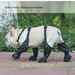 Pet Dog Anti-Slip Boots with Adjustable Straps - Easy-Clean, Warm & Dirt-Resistant, Fit for Small to Large Dogs, /, Button Closure, Durable Fabric for Outdoor Walks