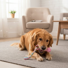 3pcs Dog Teeth Cleaning Chewing Toys | Small and Medium-Sized Puppy Bite Resistant, Non-Toxic Durable Pet Bite Toys, Dog Teeth Development Cleaning Toys, Indoor and Outdoor Interactive Toys, Thermoplastic Rubber Material