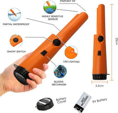 Waterproof Pinpointing Metal Detector, High Accuracy Gold Treasure