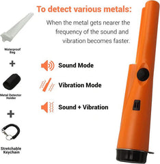 Waterproof Pinpointing Metal Detector, High Accuracy Gold Treasure