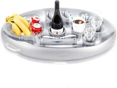 Inflatable Floating Drink Holder with 9 Holes Large Capacity Drink Float for Pools