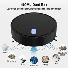 Super Thin Quiet Robotic Vacuum Cleaner, Strong Suction for both Carpet and Hard Floors