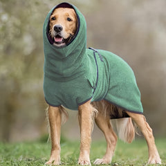 Soft & Cozy Fleece Dog Onesie - Anti-Shedding Warm Pajamas with Snap Button Closure, Machine Washable Knitted Pet Clothing for Small to Large Breeds
