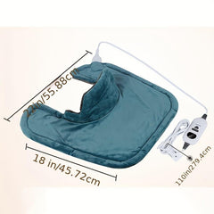 Easy-Use Electric Heating Shawl, Graphene-Infused Weighted Design with 6 Heat Levels & 4H Timer, Machine Washable Fabric and Auto Shut-Off, Comforting Gift for All Occasions