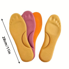 2 Pcs Winter Insoles, Thickened and Warm, Seasonal Warm Men's and Women's Sports Shoe Accessories with Small Size Trim Line, Freely Trimmable from Size 36 to 35