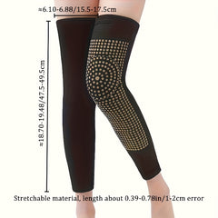 Black/Orange/Red Gradient Thermo-Polyester Hot Knee Warmers - Instant Heat, Adjustable Knee Protectors for Skiing, Sports & Winter - Hand Washable Cold Weather Leg Warmers 45°C