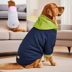 Classical minimalism Dog hoodie with a hat for Large Breeds - Comfy Homewear Onesie with Elastic Cuffs, Machine Washable Spring/Summer Sweatshirt for Labradors & Rottweilers, Comfortable Petwear