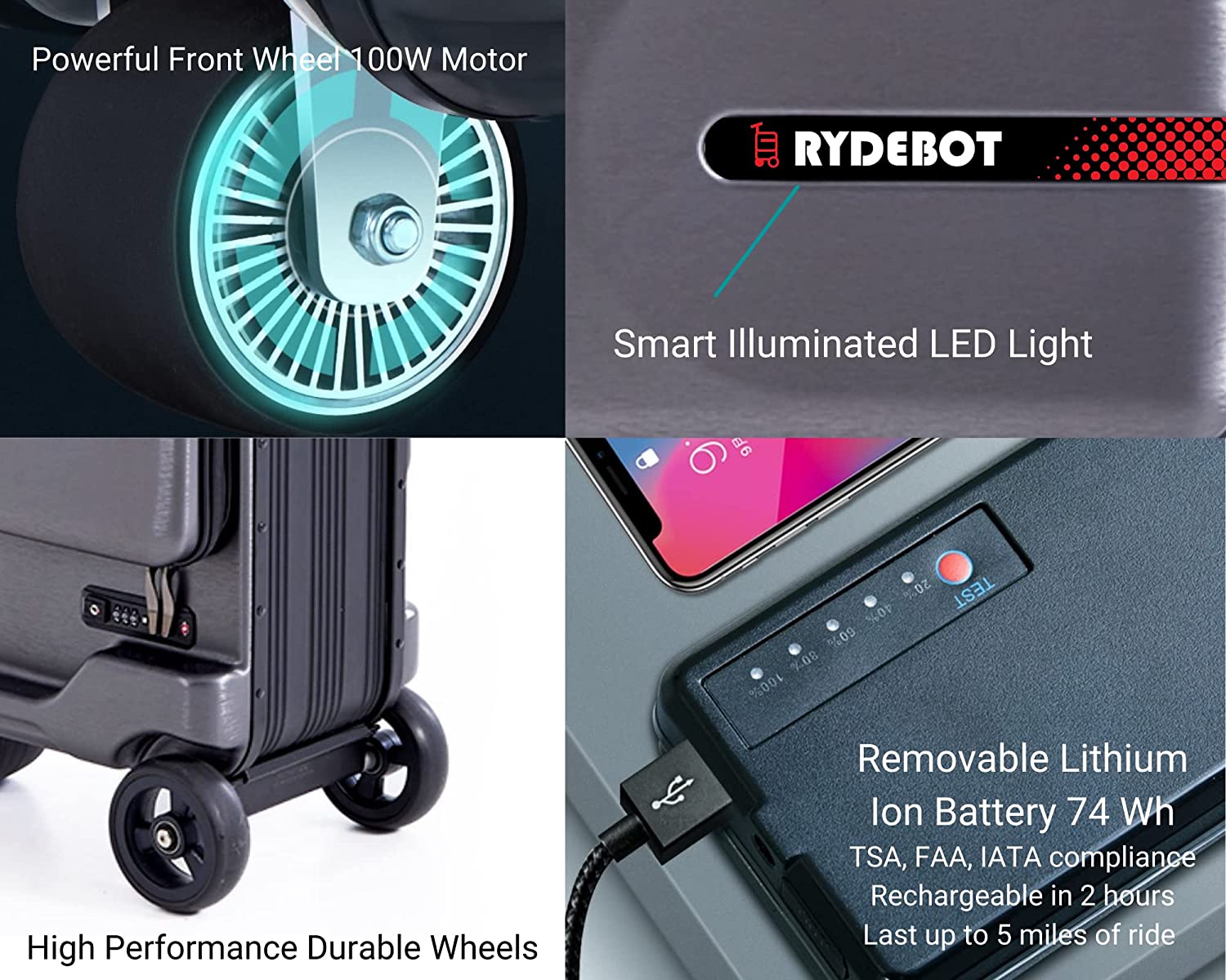 motorized carry on luggage