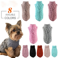 1pc Cozy Knit Cat & Dog Sweater - Soft Acrylic Pullover for Small to Medium Pets, Winter & Fall Warmth, 7 Color Options, Machine Washable
