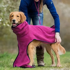 Soft & Cozy Fleece Dog Onesie - Anti-Shedding Warm Pajamas with Snap Button Closure, Machine Washable Knitted Pet Clothing for Small to Large Breeds