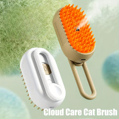 1pc MIAOQUANJI 3-in-1 Rechargeable Cat & Dog Hair Removal Steam Comb with Bristles & Steam Technology - Pet Hair Shaver Suitable for Dogs and Cats, Massaging Grooming