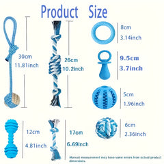 5pcs Random Style and Color Dog Chew Toy Set for Small Dogs and Puppies, Includes Rope Knot, Rope Ball, and Spiked Ring, Ideal for Teething and Entertainment, Perfect Gift for Small Dogs