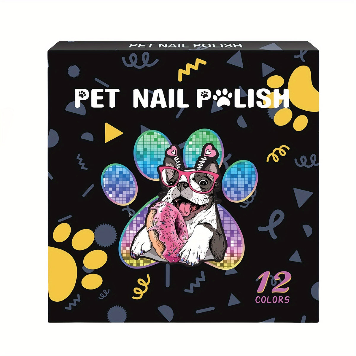 12-color Pet Nail Art Pen Dog Opague Nail Marking Graffiti Pen Water-based Pet Nail Art Pen - Pet Nail Graffiti Tool - Easy-to-use Non-toxic Pet Grooming Supplies