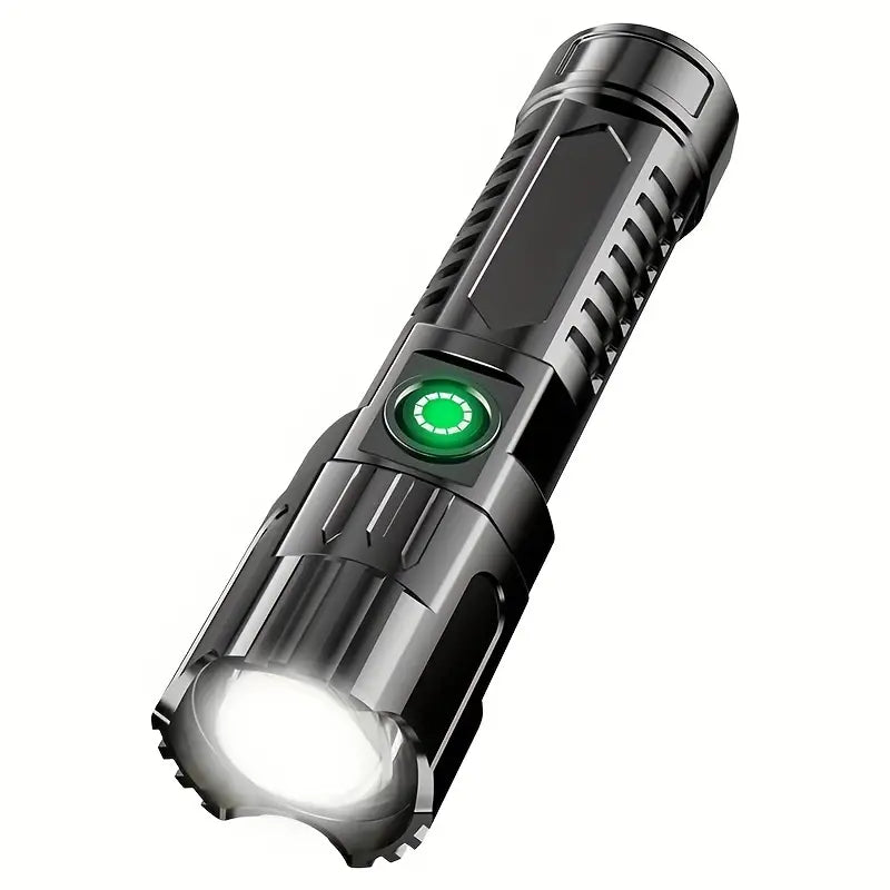 APOLLOFIRE Super Bright LED Flashlight - Rechargeable High Lumen Handheld Light with Adjustable Focus, Long-Lasting Battery Life, Tactical Design for Outdoor and Emergency Use, Rechargeable Flashlight