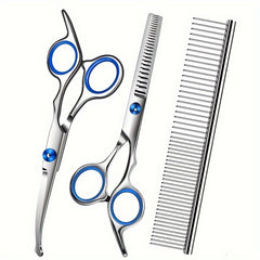 Professional Stainless Steel Pet Grooming Scissors - Uncharged, No Battery Required - Safe Dog Grooming Tools for Trimming, Shaping, and Styling - Suitable for Dogs and Cats
