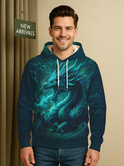 Men's Hoodie with Front Pocket - Adjustable Drawstring Hood - Long Sleeve Pullover Sweatshirt - Fall/Winter Casual Streetwear - Machine Washable Polyester Knit - Regular Fit Everyday Outerwear, Outdoor Clothing, Bold Design, Comfortable Fabric, Urban Styl