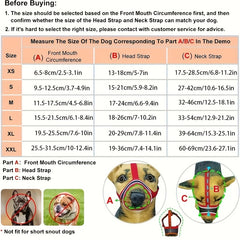 Adjustable Dog Muzzle - Breathable Polyester Mesh with Reinforcement Strap, Lightweight & Machine Washable Pet Mask