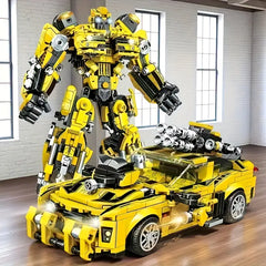 1800pcs ABS Building Blocks, 2-in-1 Transformable Car Model Set