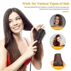 New 3-in-1 Hair Dryer & Hair Curler & Comb One-Step Hot Air Brush Electric Blow Dryer