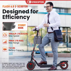 Electric Scooter (2025 Model) for Adults & Teens with App | 8.5” Burst Proof Tires | Speed 30 km/h, Range Up to 30 km | 7800 mAh Robust Battery | 350W Powerful Brushless Motor