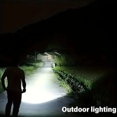 Super Bright 1200 LED Flashlight - Rechargeable High Lumen Handheld Light with Adjustable Focus
