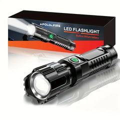 Super Bright 1200 LED Flashlight - Rechargeable High Lumen Handheld Light with Adjustable Focus