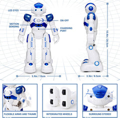 RC Robot Toy - Rechargeable, Hand Gesture Sensing, and More