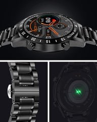 Men's Smart Watch with Stainless Steel Band