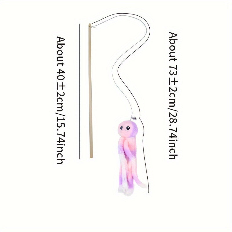 Cat Toy Cute Octopus Shaped Plush Toy Bite-Resistant Grinding Teeth Interactive Play Pet Supplies