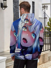 Men'S Hoodie - Casual Pullover Sweatshirt for Men - Suitable for Autumn And Winter, Machine Washable, Featuring a Unique Letter Pattern, Ideal for Travel And Everyday Wear - Loose Fit, Digital Print Design, Comfortable And Stylish for Daily Use.