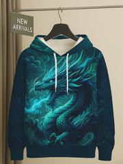 Men's Hoodie with Front Pocket - Adjustable Drawstring Hood - Long Sleeve Pullover Sweatshirt - Fall/Winter Casual Streetwear - Machine Washable Polyester Knit - Regular Fit Everyday Outerwear, Outdoor Clothing, Bold Design, Comfortable Fabric, Urban Styl