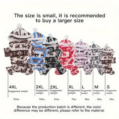 [Christmas] 1pc Pet Christmas Reindeer Graphic Pajamas Hooded Jumpsuit For Puppy, Toy And Small Dog for stocking stuffers