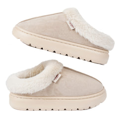Women'S Plush Slip-On House Shoes - Winter Warm Indoor/Outdoor Slippers with Non-Slip EVA Sole, Soft Fabric Upper & Lining, Cozy Round Toe Design in Beige, Pink, Black - Affordable Luxury Home Footwear for Cold Weather Comfort, Women'S Boot And, Winter Bo