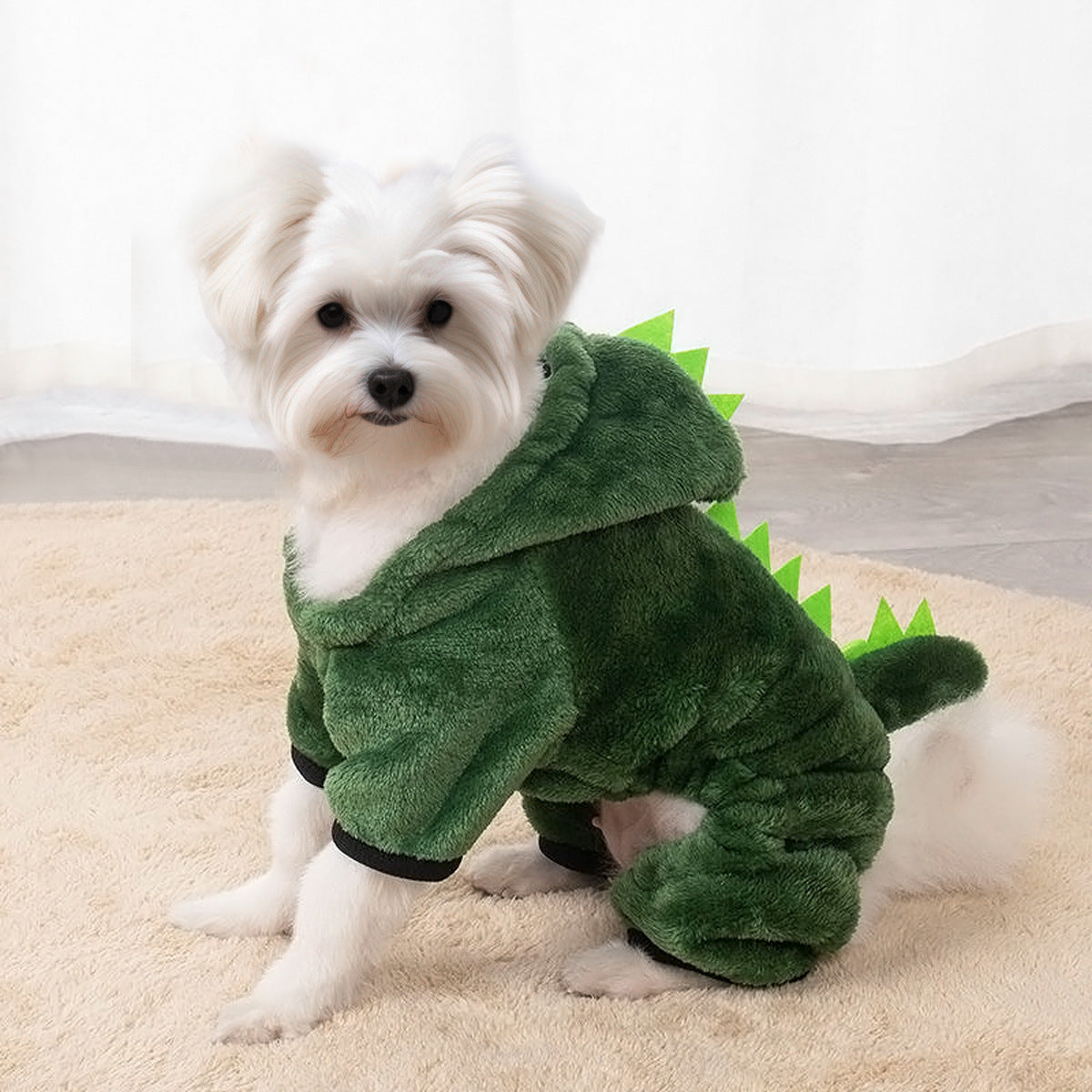 1pc Dog Clothes Autumn, Winter Dinosaur Transformation Pet Four-Legged Outfit Cute Costume for Medium and  Breeds, Hooded Sweatshirt Cat Apparel