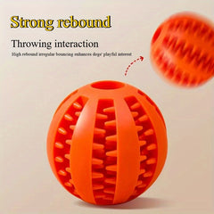 1pc Heavy-Duty Bite-Resistant Dog Ball - Non-Toxic Chew Proof Bouncing & Leakage Toy Suitable for Grinding Teeth, Anti-Gnawing for Large & Small Dogs, Puppy Teething, Pet Ball for /Outdoor Play