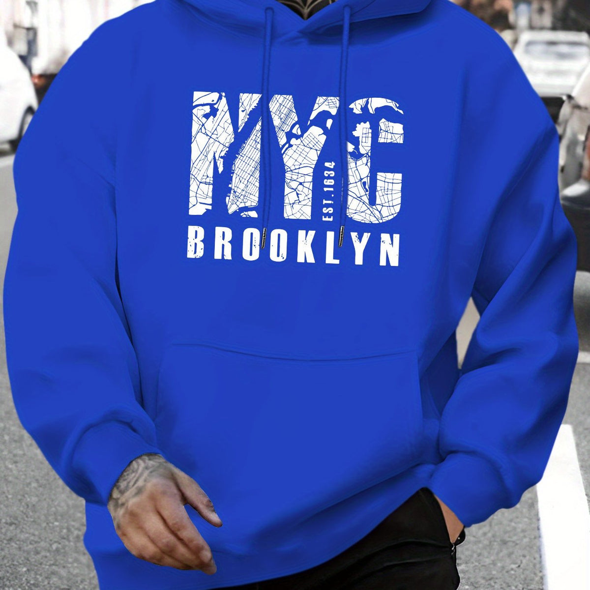 Men's  Letter Print Sweater Hooded - Initials/Name, Loose Fit Casual Pullover, Long Sleeve Autumn Winter Warm Sweaters, Text Jackets Suitable for Parties Events & Casual Attire